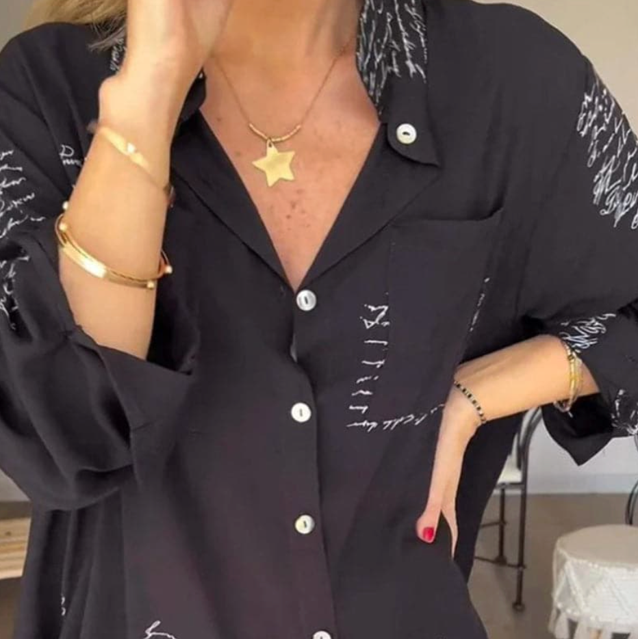 Chemise polyvalente imprimée élégante pour femmes