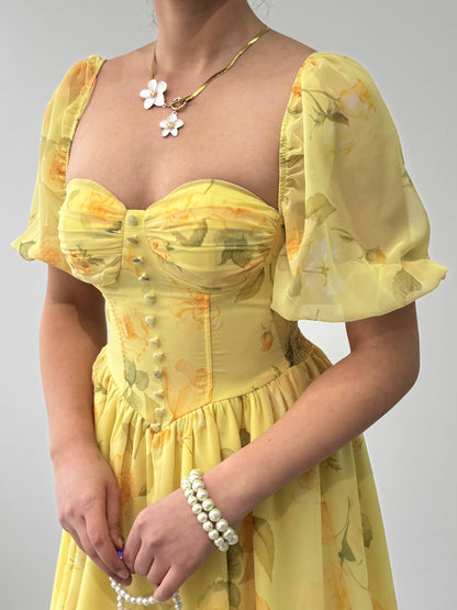 Robe Floréa Jaune Pastel 🌼✨